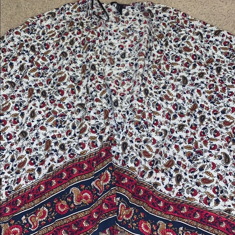 Paisley print kimono